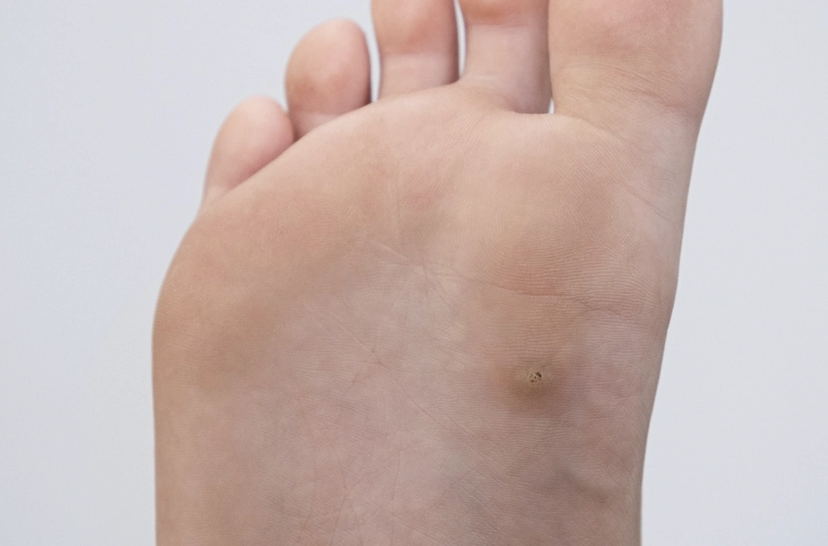 verruga en la planta del pie